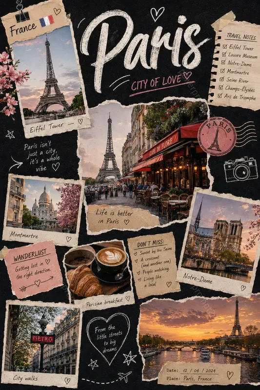 Travel Scrapbook Collages