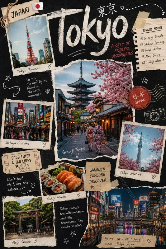 Travel Scrapbook Collages