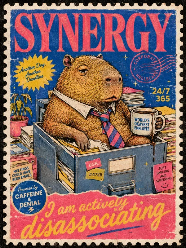 Retro Riso Stamp Posters
