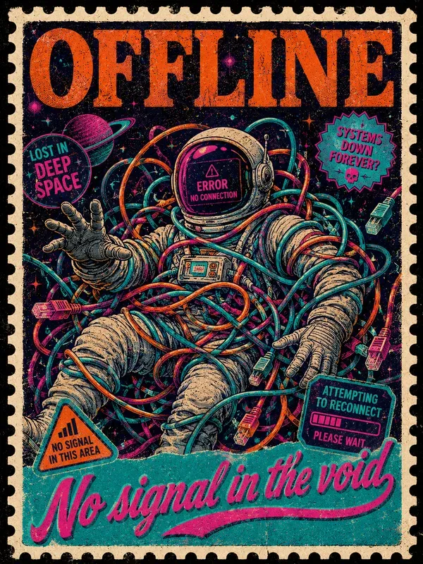 Retro Riso Stamp Posters