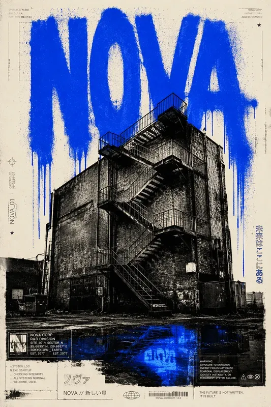 Brutalist Urban Typography Posters