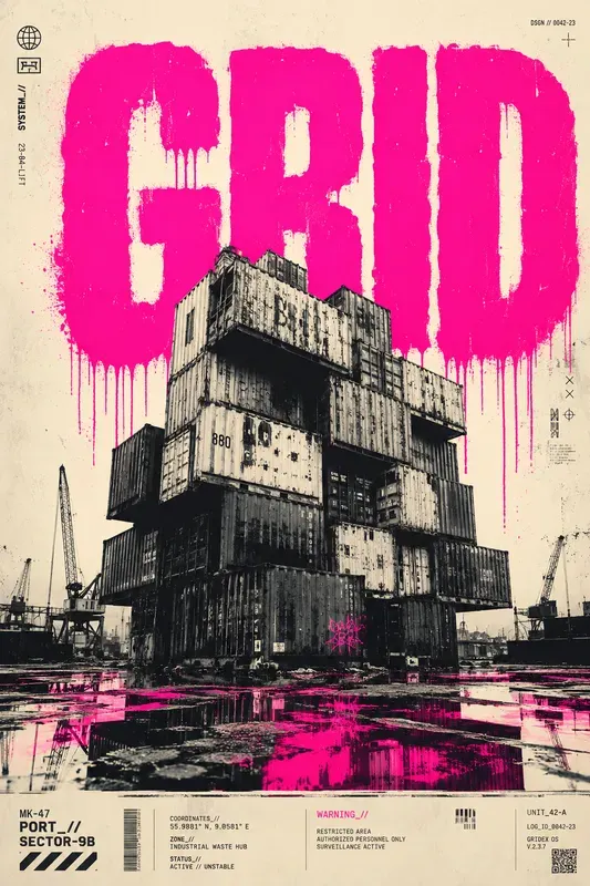 Brutalist Urban Typography Posters
