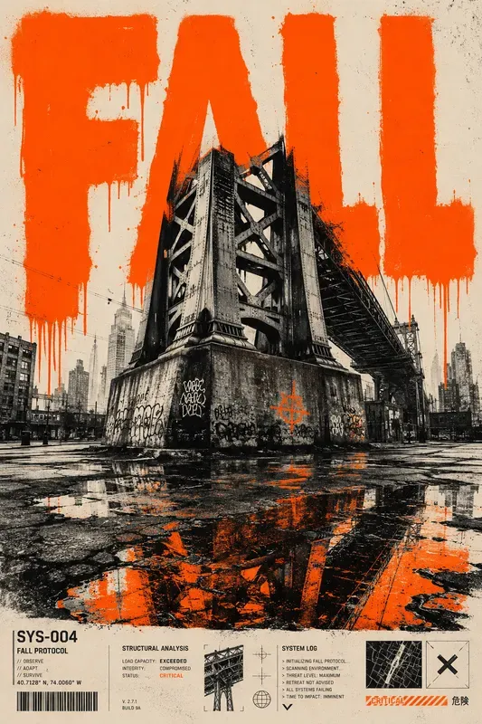 Brutalist Urban Typography Posters