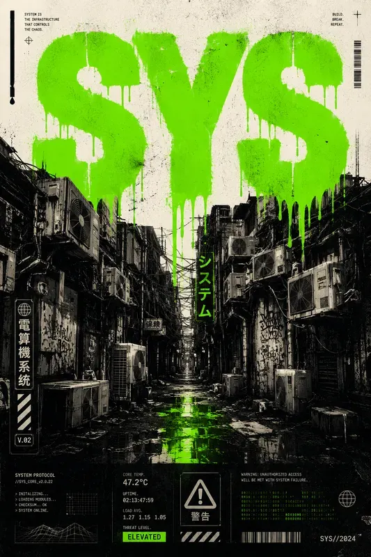 Brutalist Urban Typography Posters