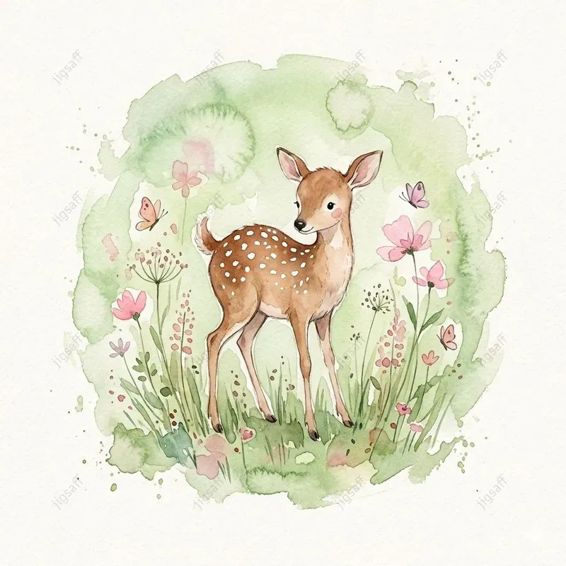Fairy Tale Forest Watercolor Animals