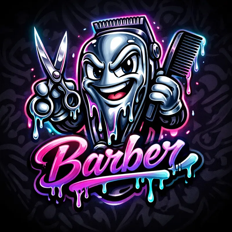 Neon Dripping Mascot Logos