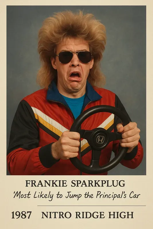 Retro Yearbook Roast Portraits