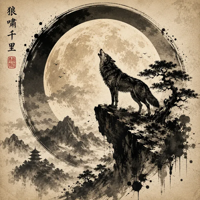 Japanese Ink Circle Art