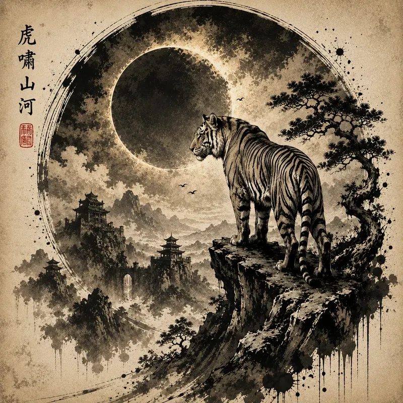Japanese Ink Circle Art