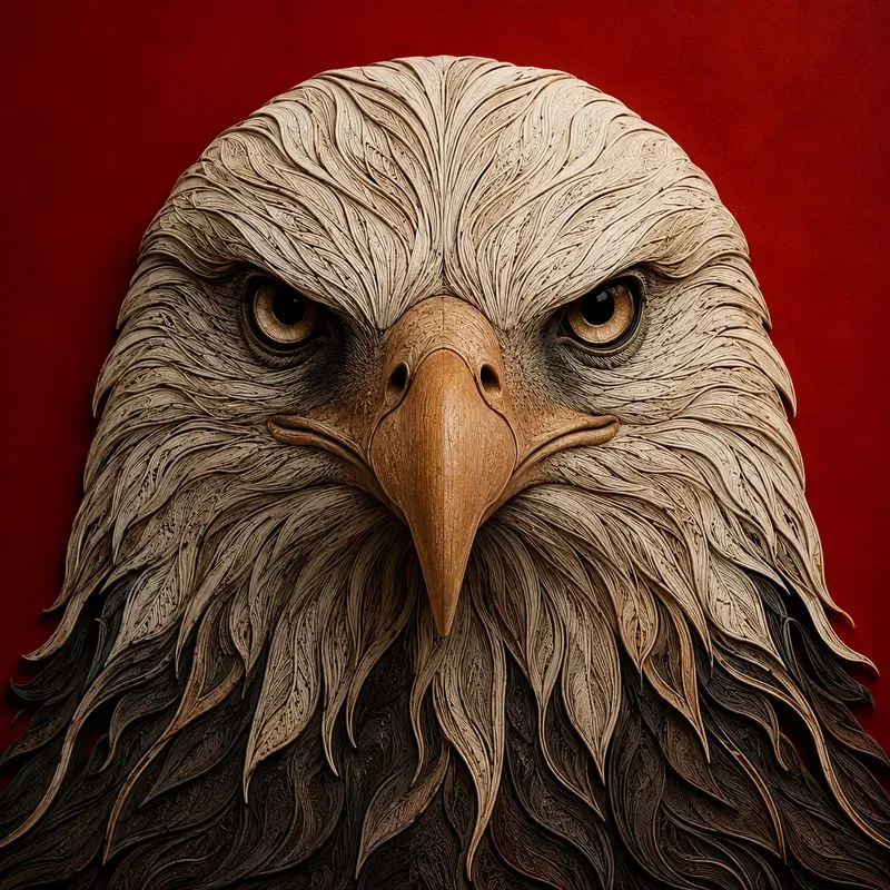 Luxury Engraved Portrait Red Style Art
