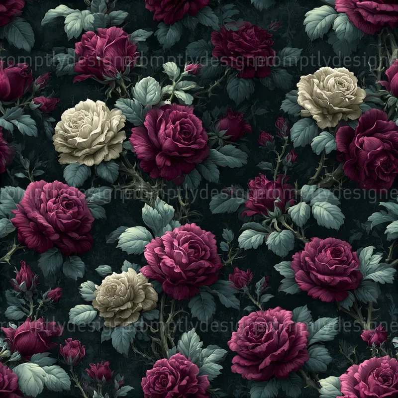 Dark Cottagecore Seamless Patterns