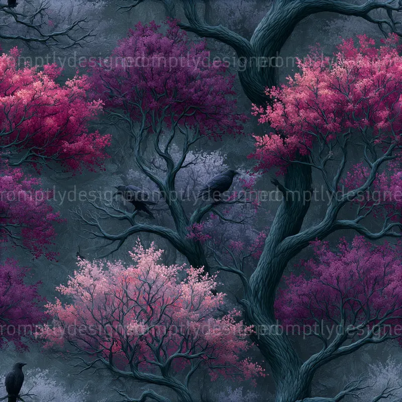 Dark Cottagecore Seamless Patterns