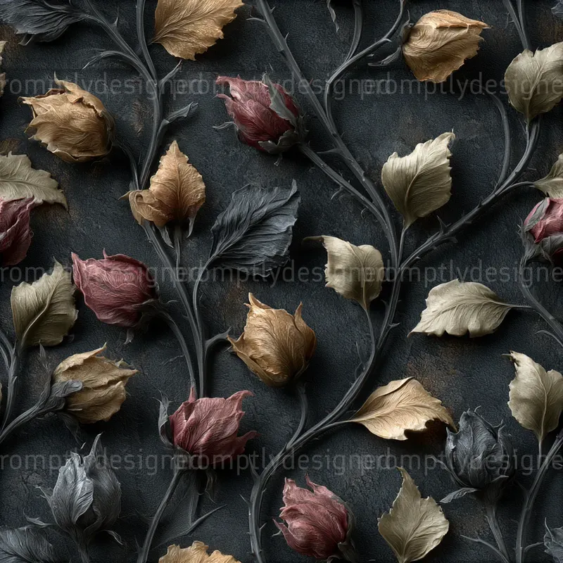 Dark Cottagecore Seamless Patterns