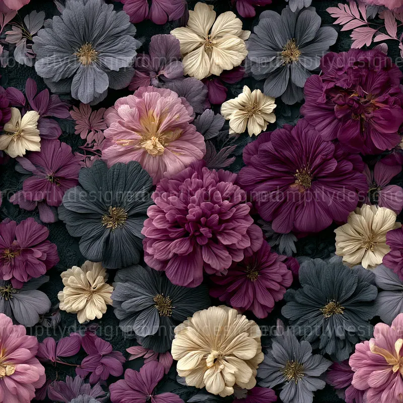 Dark Cottagecore Seamless Patterns