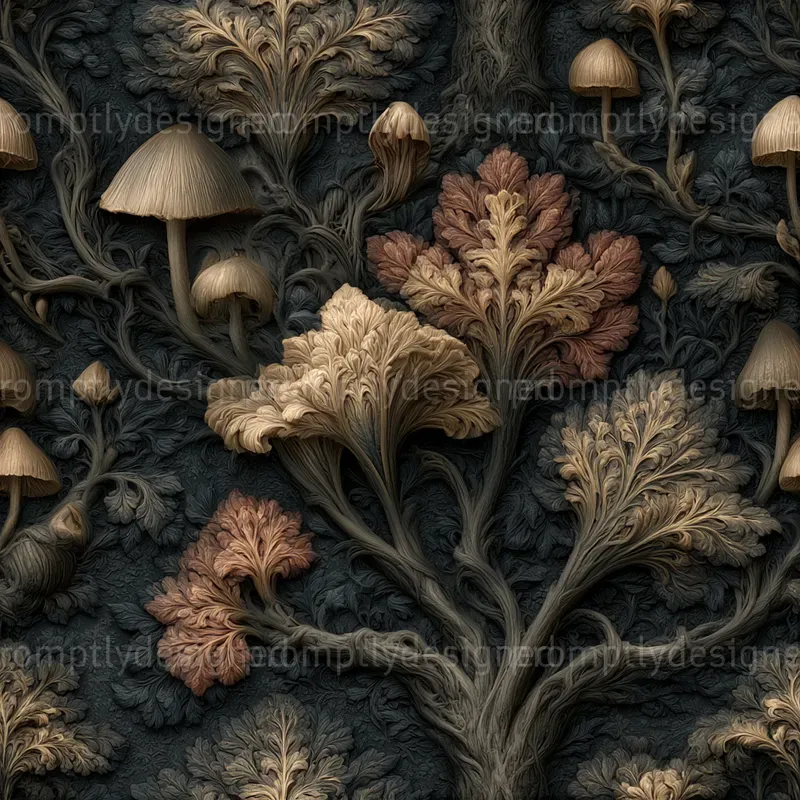 Dark Cottagecore Seamless Patterns