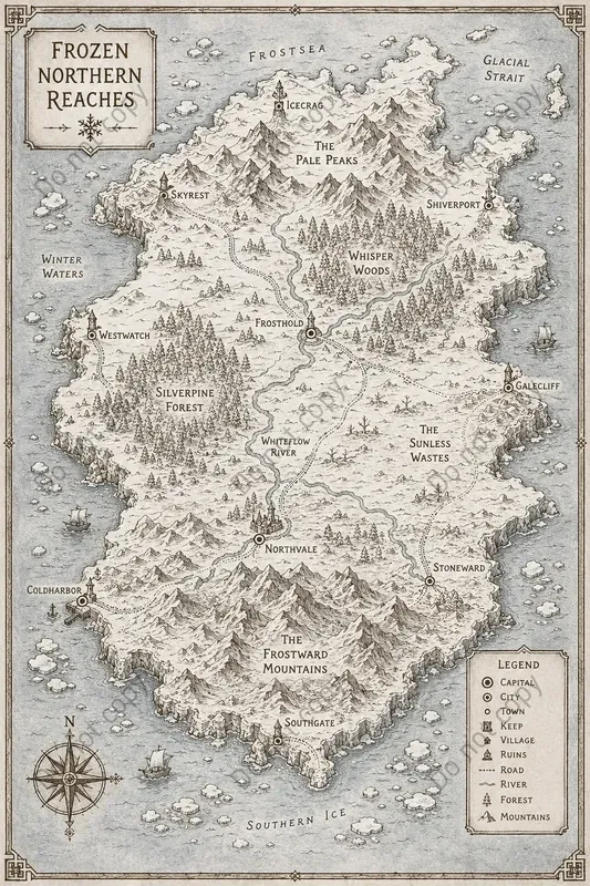 Fantasy Region Map Posters