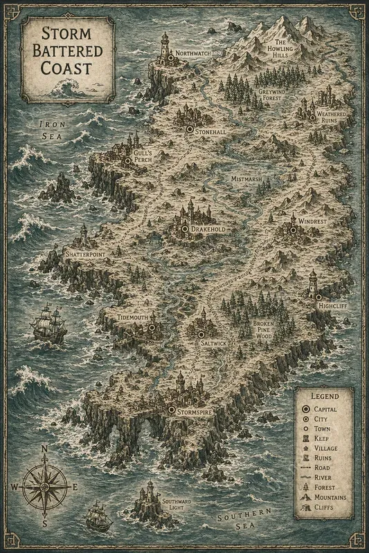 Fantasy Region Map Posters