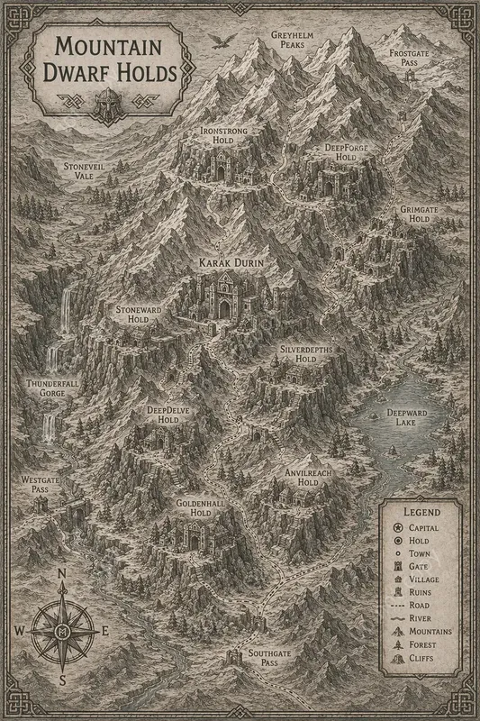 Fantasy Region Map Posters