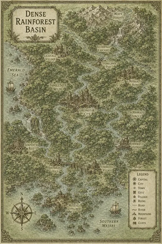 Fantasy Region Map Posters