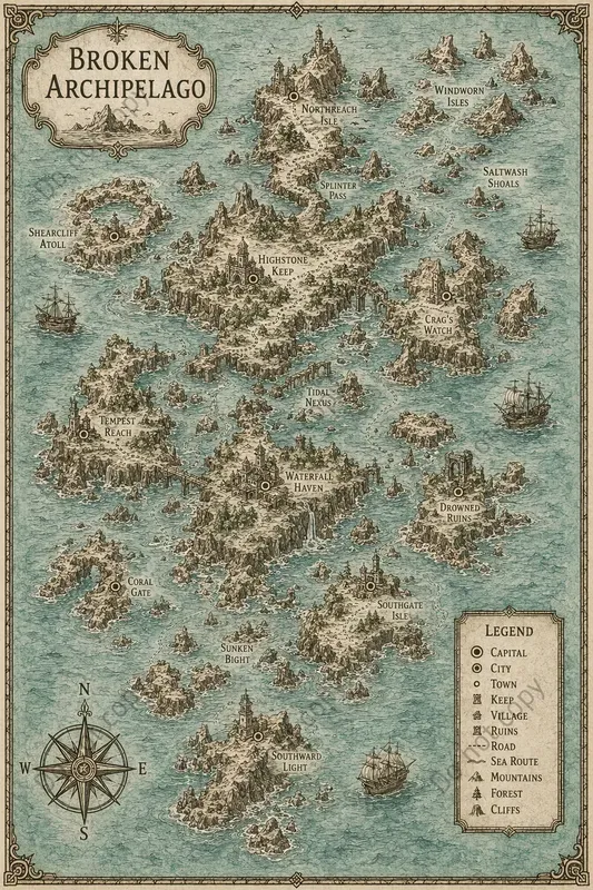 Fantasy Region Map Posters