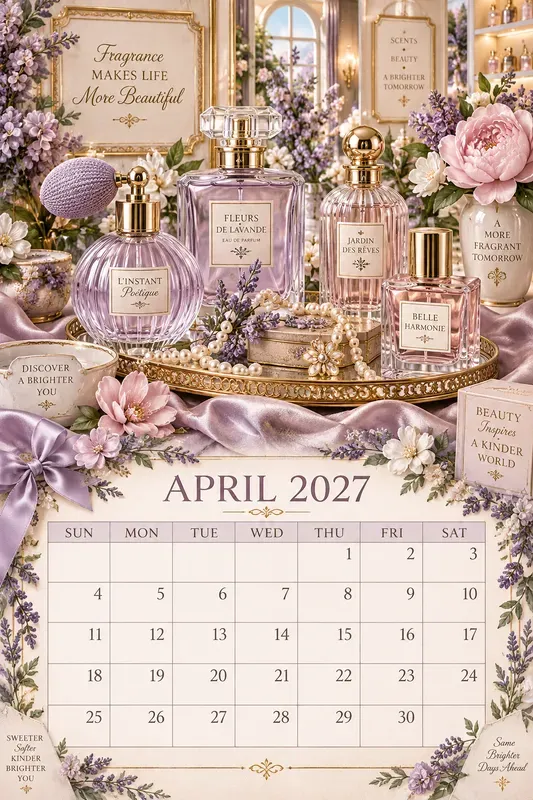 Luxury Perfume 2027 Calendar Pages