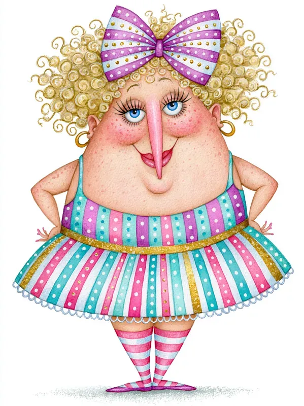 Zany Watercolor Characters