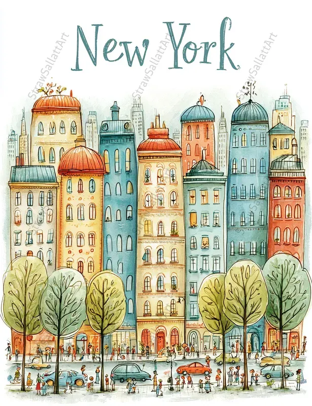Cute Cityscape Travel Posters