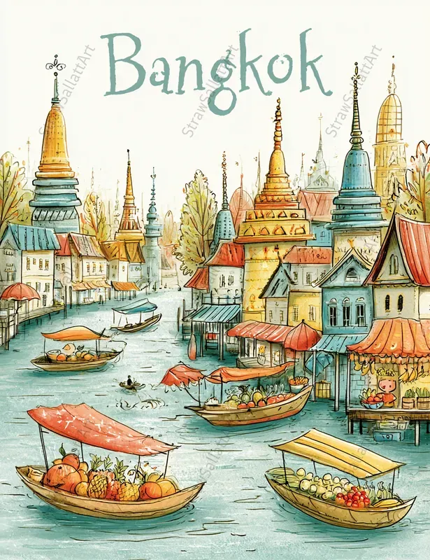 Cute Cityscape Travel Posters