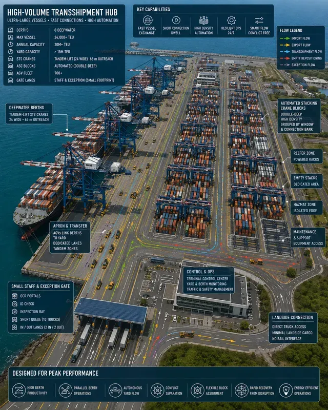 Container Port Terminal Gate Flows