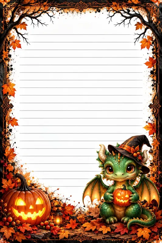 Spooky Autumn Fantasy Writing Pages