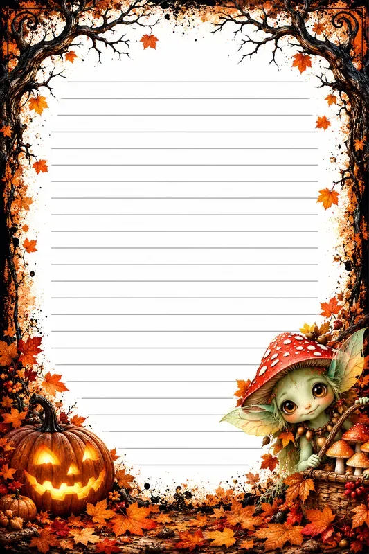 Spooky Autumn Fantasy Writing Pages