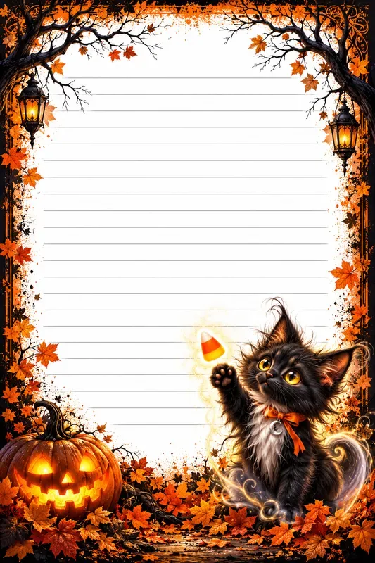 Spooky Autumn Fantasy Writing Pages