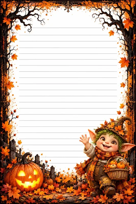 Spooky Autumn Fantasy Writing Pages