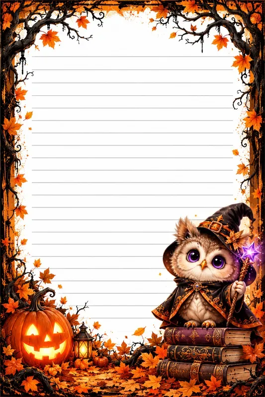 Spooky Autumn Fantasy Writing Pages