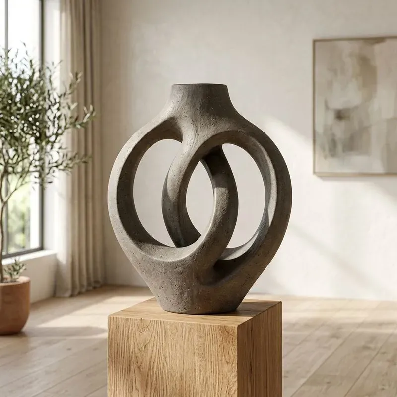 Modern Organic 3D Ceramic Art Vases