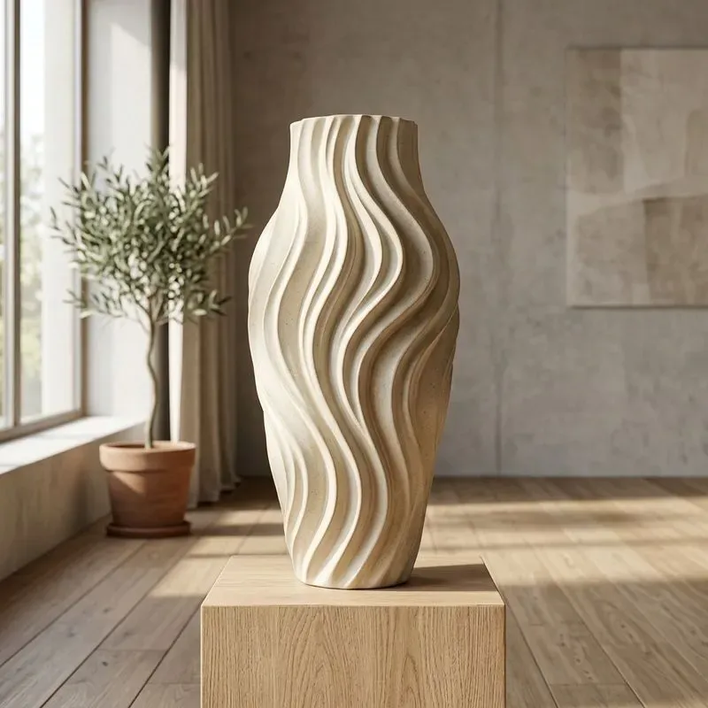 Modern Organic 3D Ceramic Art Vases