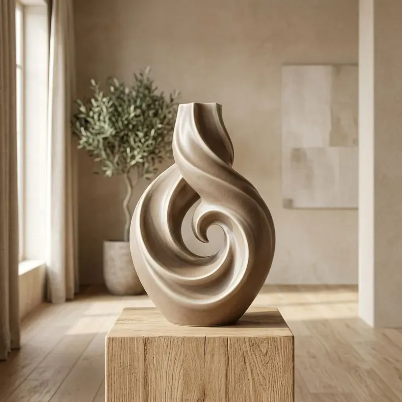 Modern Organic 3D Ceramic Art Vases