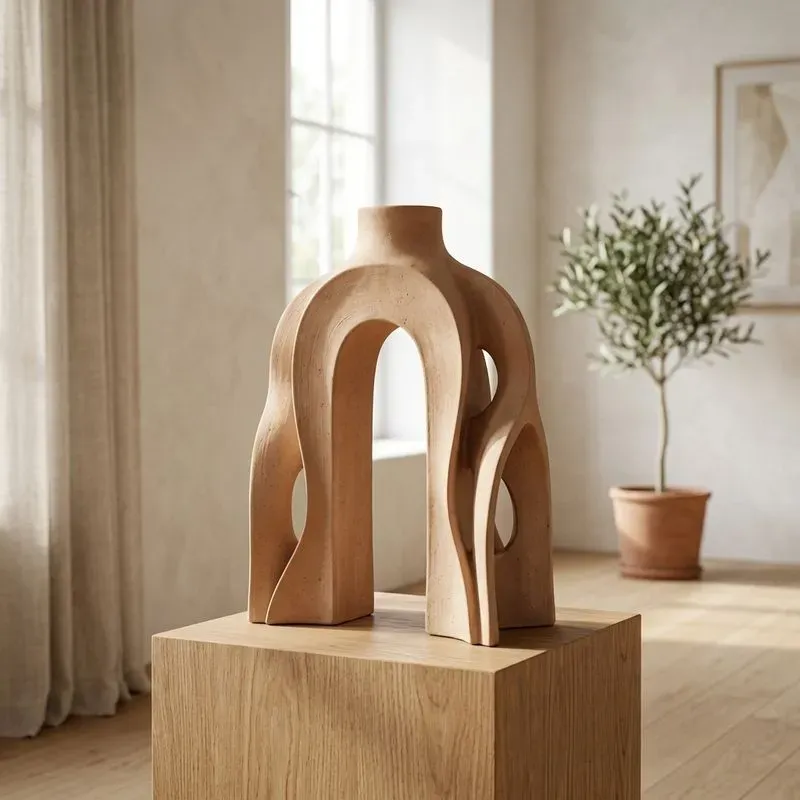 Modern Organic 3D Ceramic Art Vases