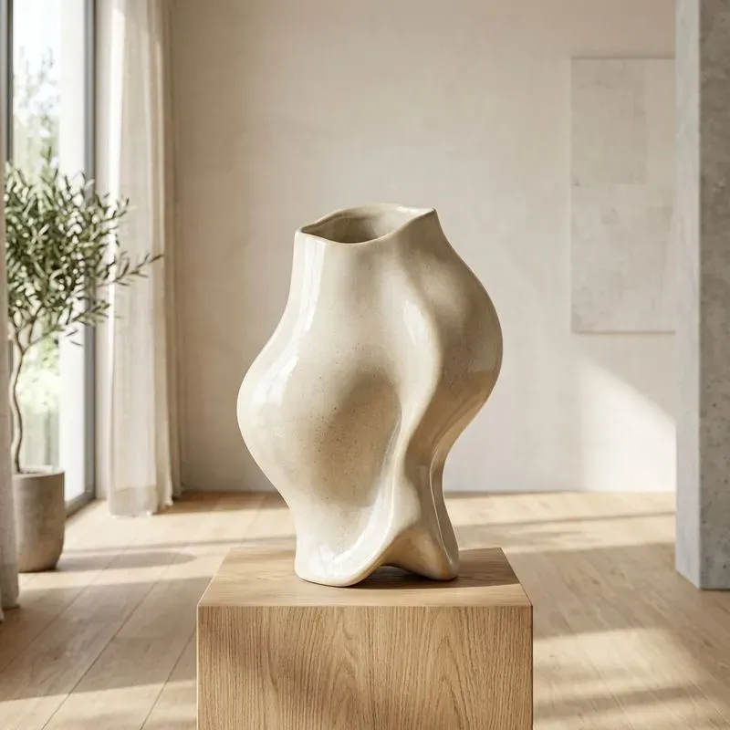 Modern Organic 3D Ceramic Art Vases