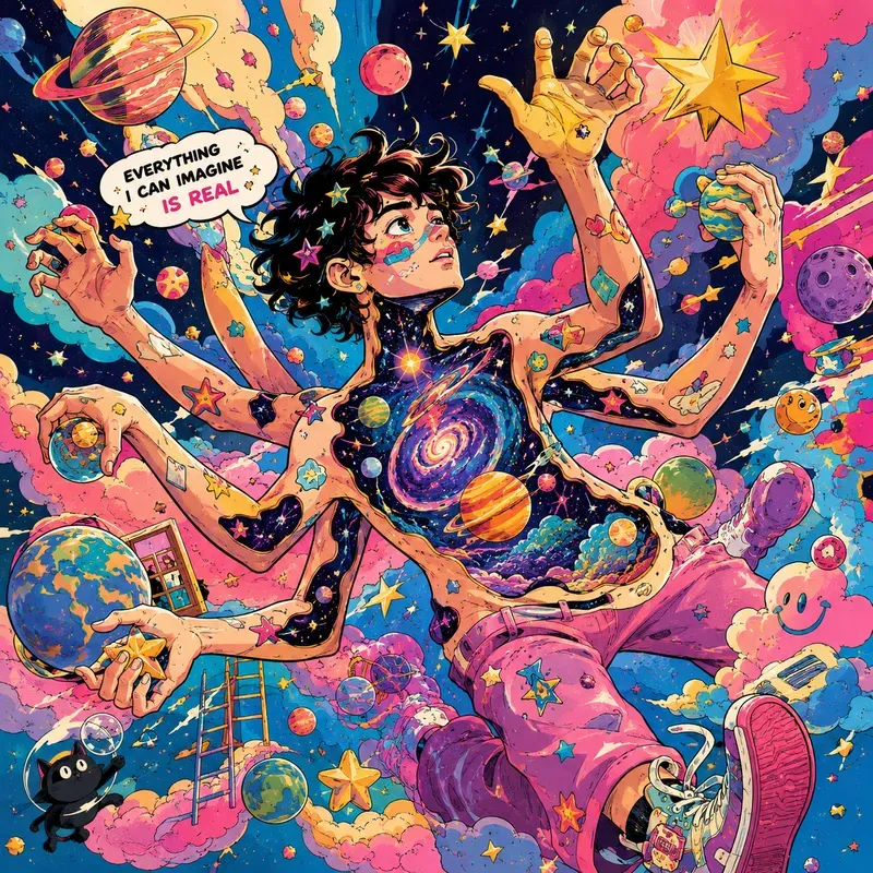 Surreal Pop Chaos Character Mashups