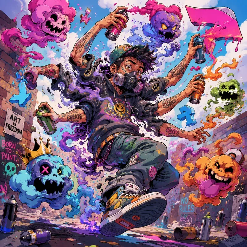 Surreal Pop Chaos Character Mashups