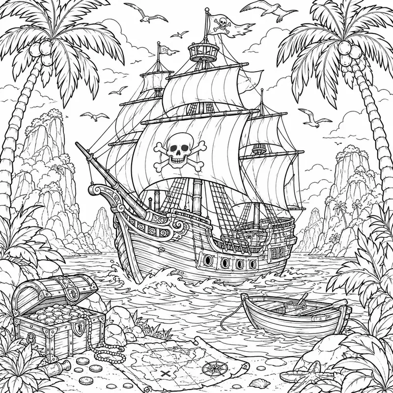 Whimsical Coloring Page Scenes