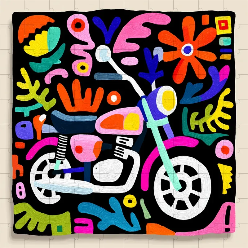 Gouache Folk Art Bold Vibrant