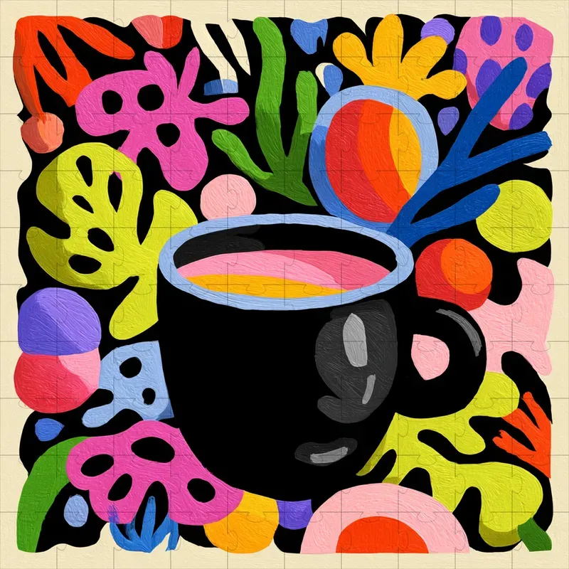 Gouache Folk Art Bold Vibrant