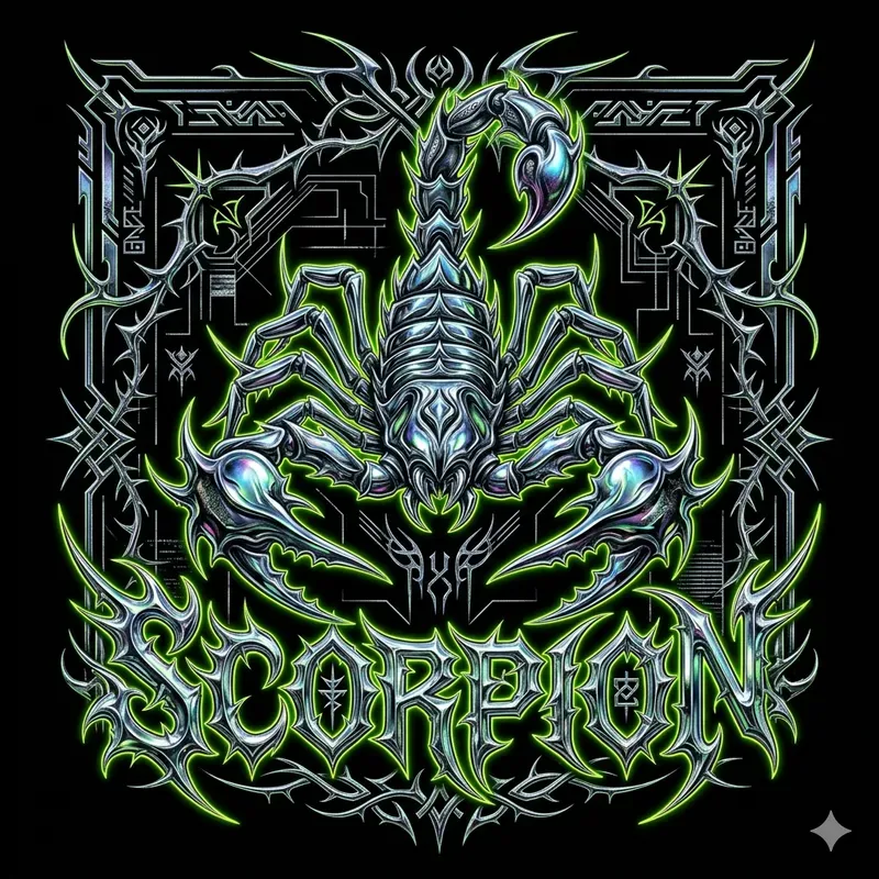 Y2k Chrome Sigilism Logo Masters