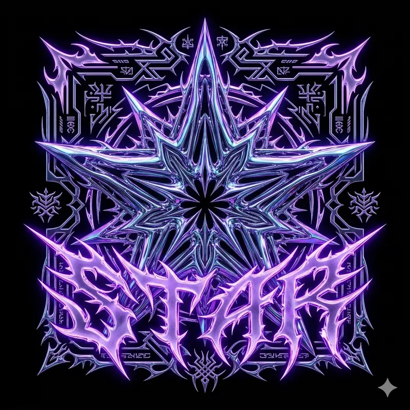 Y2k Chrome Sigilism Logo Masters