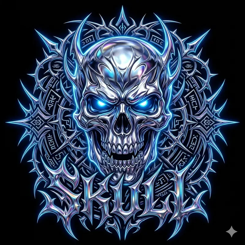 Y2k Chrome Sigilism Logo Masters