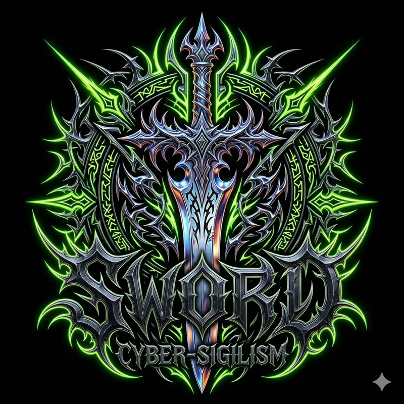 Y2k Chrome Sigilism Logo Masters