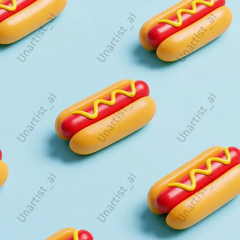 Cute Isometric Food Emoji Patterns