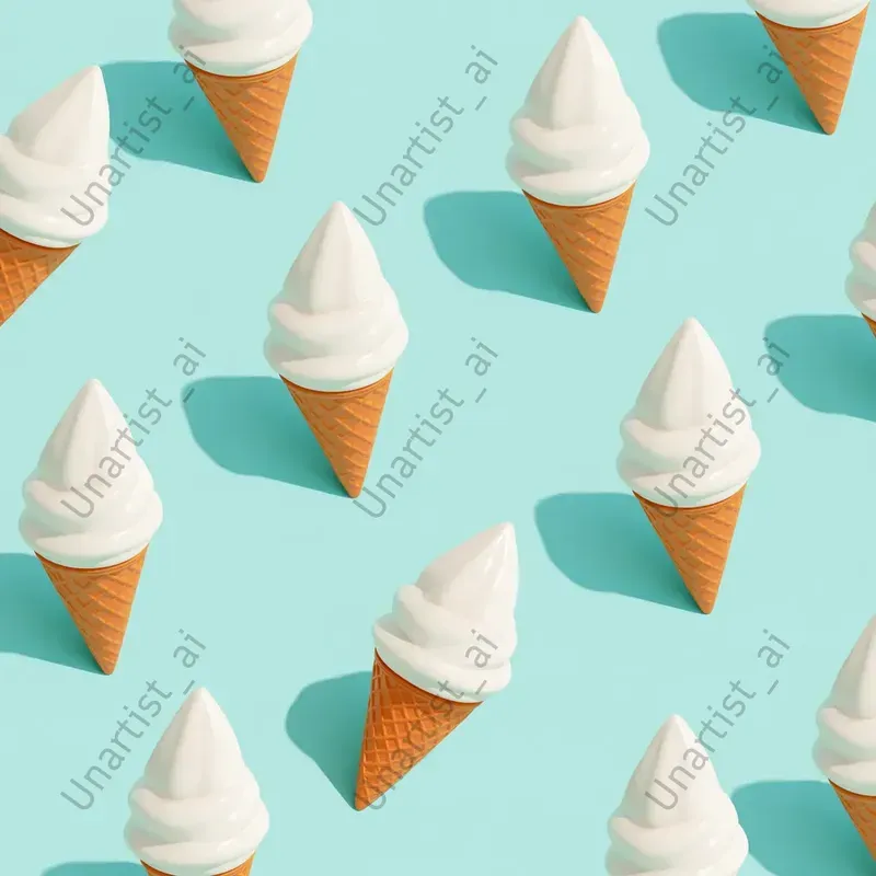 Cute Isometric Food Emoji Patterns